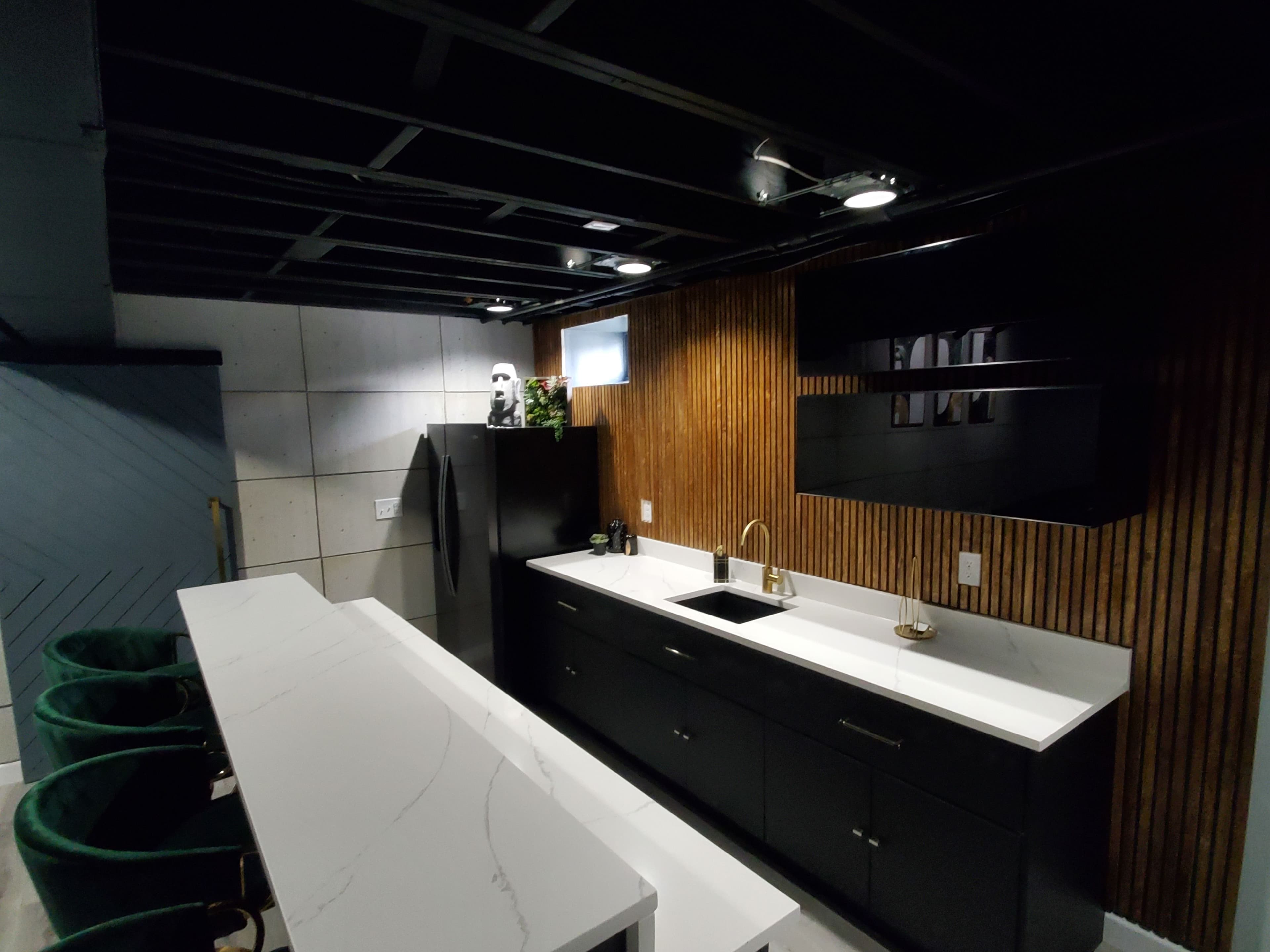 Basement Bar Fluted Wall image 1